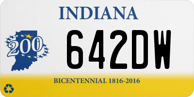 IN license plate 642DW