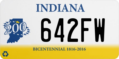 IN license plate 642FW