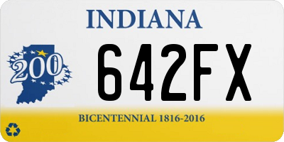 IN license plate 642FX