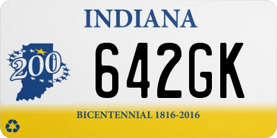 IN license plate 642GK