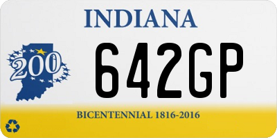 IN license plate 642GP