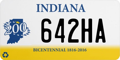 IN license plate 642HA