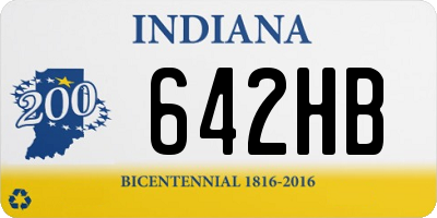 IN license plate 642HB