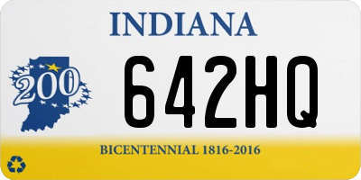 IN license plate 642HQ