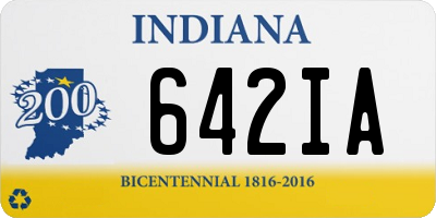 IN license plate 642IA