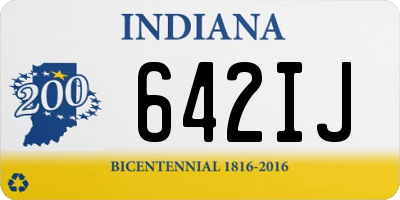 IN license plate 642IJ