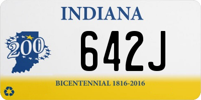 IN license plate 642J