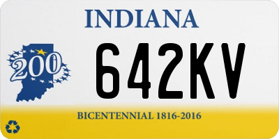 IN license plate 642KV