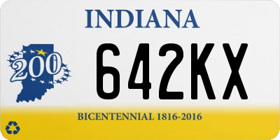 IN license plate 642KX