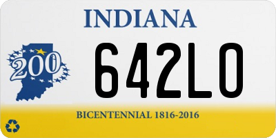 IN license plate 642LO