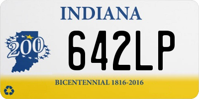 IN license plate 642LP