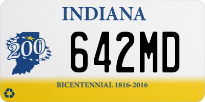 IN license plate 642MD