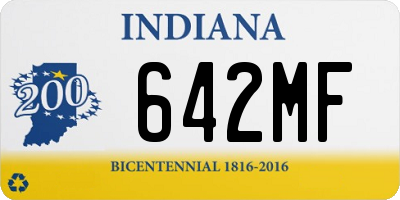 IN license plate 642MF