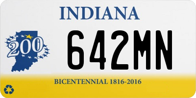 IN license plate 642MN