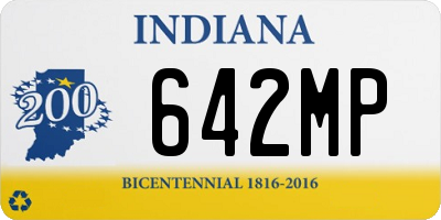 IN license plate 642MP