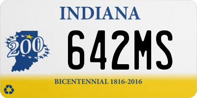 IN license plate 642MS