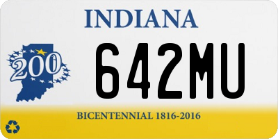 IN license plate 642MU