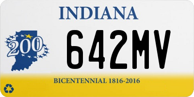 IN license plate 642MV