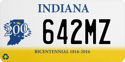 IN license plate 642MZ