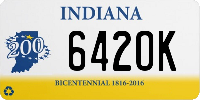 IN license plate 642OK