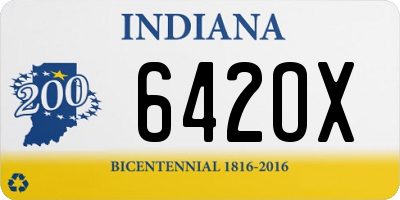 IN license plate 642OX