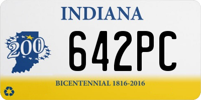 IN license plate 642PC