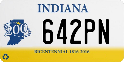 IN license plate 642PN