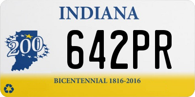 IN license plate 642PR