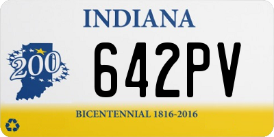 IN license plate 642PV