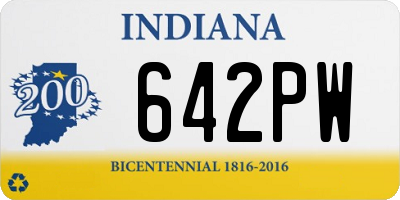 IN license plate 642PW