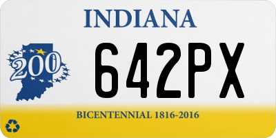 IN license plate 642PX