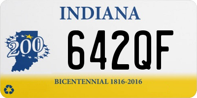 IN license plate 642QF