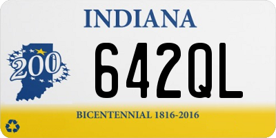 IN license plate 642QL