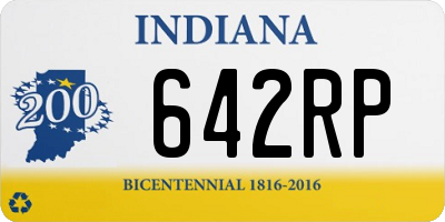 IN license plate 642RP