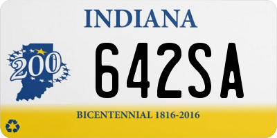 IN license plate 642SA