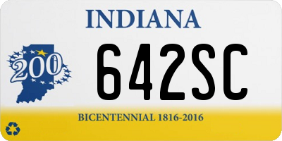 IN license plate 642SC