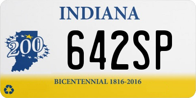 IN license plate 642SP