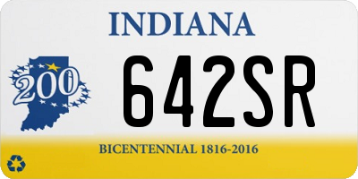 IN license plate 642SR