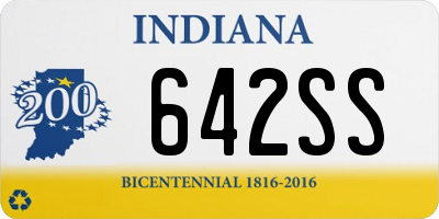 IN license plate 642SS