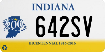 IN license plate 642SV