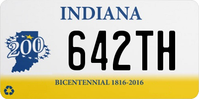 IN license plate 642TH