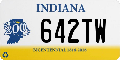 IN license plate 642TW