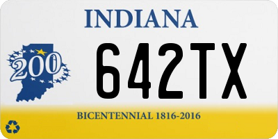 IN license plate 642TX