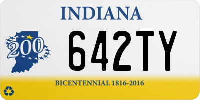 IN license plate 642TY