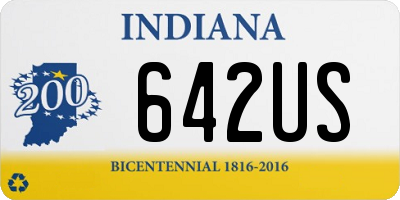 IN license plate 642US