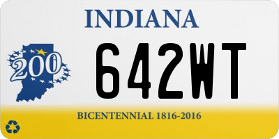 IN license plate 642WT