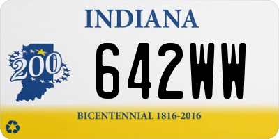 IN license plate 642WW