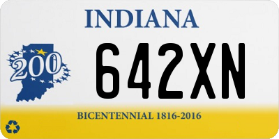 IN license plate 642XN