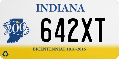 IN license plate 642XT