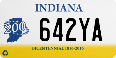 IN license plate 642YA